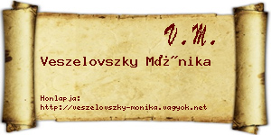 Veszelovszky Mónika névjegykártya