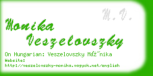 monika veszelovszky business card